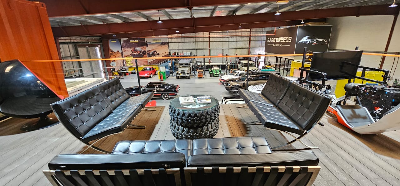 DW Octane lounge overlooking the workshop floor